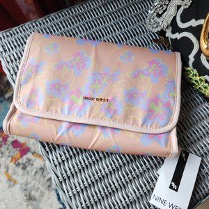 NINE WEST Toiletries Bag - Travel Cosmetics Organizer ~ Hanging Hook